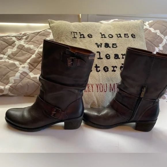 All leather Pikolinos brown boots, 38-7 - Picture 1 of 6